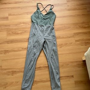 Goop jumpsuit/bodysuit size M color gray olive
